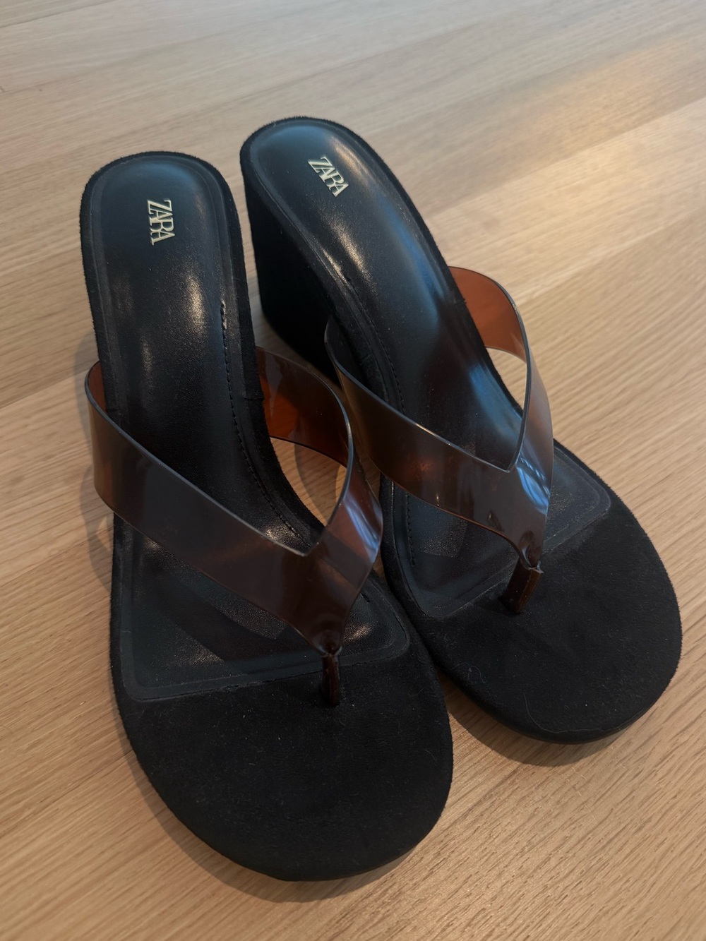 Zara Jelly Wedge Sandals